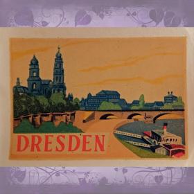 Переводная картинка. Дрезден. ГДР. 1966 год