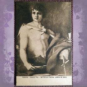 Антикварная открытка. Андреа дель Сарто "Иоанн-креститель"