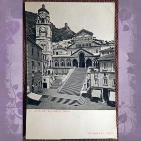 Антикварная открытка "Амальфи. Собор Св. Андрея". Италия