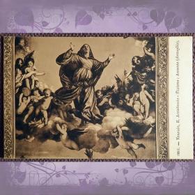 Антикварная открытка. Тициан "Вознесение Девы Марии (фрагмент)"