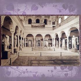 Антикварная открытка "Национальный музей Бордо. Интерьер". Тунис