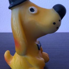 Игрушка Собака в шляпе. Резиновая. СССР 