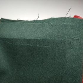 Ткань шерсть тонкая гладкая цвет темно-зеленый отрез винтаж СССР 154 см (ширина) на 1,30 м 