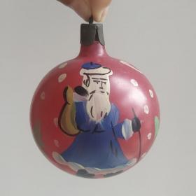 Довоенный шар с ручной росписью елочная игрушка СССР