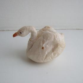 Ватная елочная игрушка Лебедь