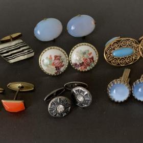 Коллекция. Редкие винтажные женские и унисекс  запонки, 7 пар 40-70-х годов 