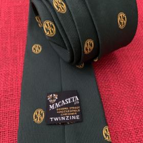 Зеленый галстук  Macaseta Винтаж , сделано в Англии 