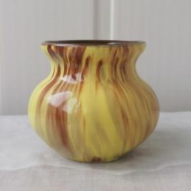 Вазочка ваза, обливная керамика, майолика СССР. Маркирована
