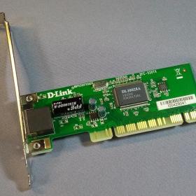 Сетевая карта, плата D-Link DFE-520TX PCI с 1 портом 10/100Base-TX, б/у, рабочая