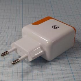 Мощная USB-зарядка Адаптер Зарядное устройство Havit (Вх. A220-240V, Вых. DC5V, 11W, 2хUSB)