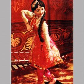 Открытка СССР. Танцовщица, бхарата-натьям. Фото А. Клейменовой, 1968 год, чистая