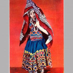 Открытка СССР. Танцовщица. Фото А. Клейменовой, 1968 год, чистая
