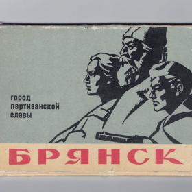 Открытки СССР набор Брянск город партизанской славы 16 шт 1967 Сизов чистые полный редкий соцреализм