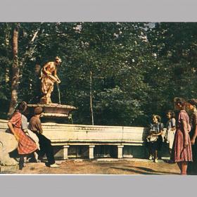 Открытка СССР. Петродворец, фонтан "Данаида". Фото Л. Зиверта, 1956 год, чистая