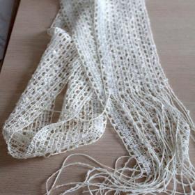ажурный плетеный  шарфик