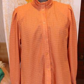  блузка оранжевая трикотаж