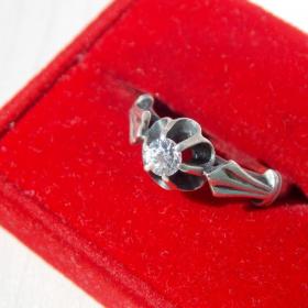 Изящное кольцо серебро 875 "Роза" СССР