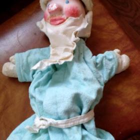 Дед Мороз игрушка СССР кукла на руку театр кукольный под реставрацию 