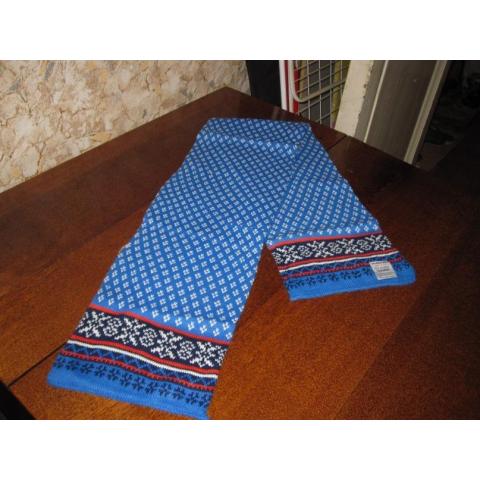  Новый  чистошерстяной  вязаный  шарф советских времен,  ( двойной), мягкий,  не колется