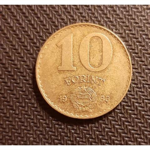 Монета 10 форинтов 1983 год Венгрия