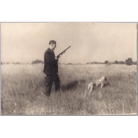 Фото СССР Охотник с собакой 1950 г.